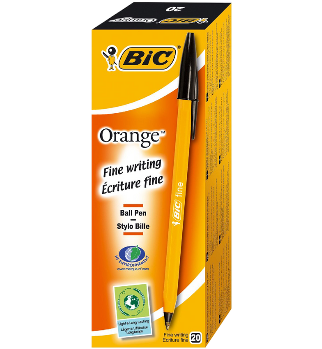 BiC Cristal Fine Ball Pen Orange Green – storex