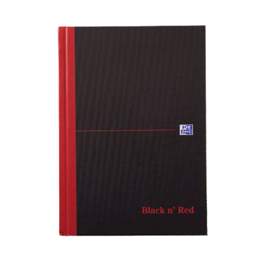 Oxford Black Red A5 Casebound Hardback Notebook