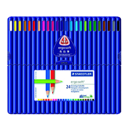 Staedtler Ergosoft 157 SB24 Triangular Colouring Pencils Assorted Colours