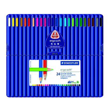 Staedtler Ergosoft 157 SB24 Triangular Colouring Pencils Assorted Colours